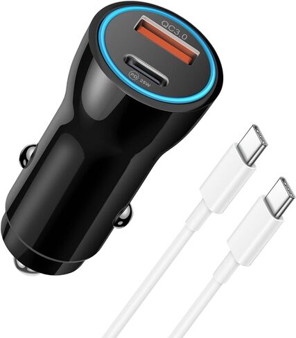 iPhone 15 Car Charger [ MFi Certified] 43W Dual Port USB C Car Charger Adapter with 6FT USB-C to USB-C Fast Charging Cable for iPhone 15/15 Plus/15 Pro/15 Pro Max/14/13/12, iPad Pro/Air/Mini in Saudi Arabia