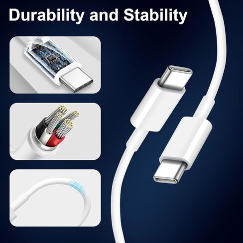 iPhone 15 Car Charger [ MFi Certified] 43W Dual Port USB C Car Charger Adapter with 6FT USB-C to USB-C Fast Charging Cable for iPhone 15/15 Plus/15 Pro/15 Pro Max/14/13/12, iPad Pro/Air/Mini in Saudi Arabia