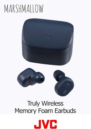 JVC Truly Wireless Earbuds Headphones, Bluetooth 5.0, Water Resistance(Ipx5), Long Battery Life (4+10 Hours), Secure and Comfort Fit with Memory Foam Earpieces - HAA10TH (Misty Gray) in Saudi Arabia