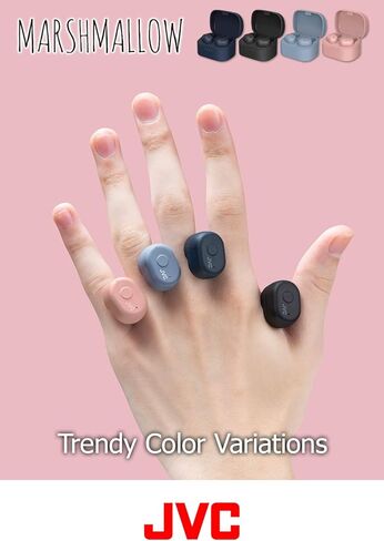 JVC Truly Wireless Earbuds Headphones, Bluetooth 5.0, Water Resistance(Ipx5), Long Battery Life (4+10 Hours), Secure and Comfort Fit with Memory Foam Earpieces - HAA10TH (Misty Gray) in Saudi Arabia