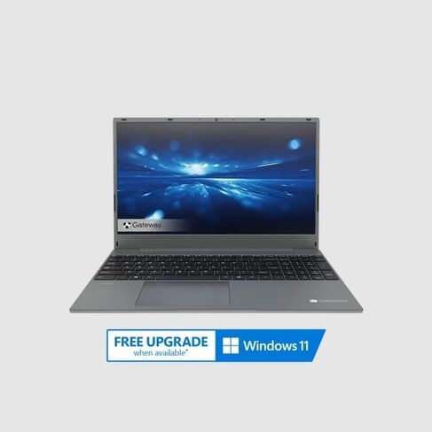 جهاز كمبيوتر محمول جديد 15.6 FHD فائق النحافة من Gateway باللون الأزرق Ryzen 3 يصل إلى 3.1 جيجا هرتز و4 جيجابايت DDR4 و128 جيجابايت SSD تم ضبطه بواسطة THX Audio HDMI Cortana Webcam W11 (GW156 - متجدد) in Kuwait