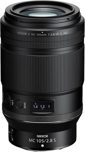 عدسة Nikon NIKKOR Z MC مقاس 105 مم f/2.8 VR S، حزمة مع طقم مرشح ProOptic مقاس 62 مم، وحافظة عدسة ناعمة، ومنظف العدسات، ومجموعة التنظيف، وحزام غطاء العدسة العالمي in Kuwait