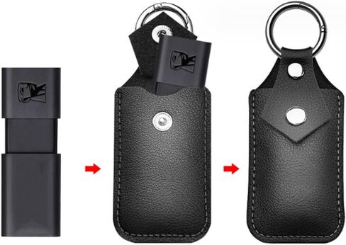 ZX-ZHUOXI 4 قطع حافظة تخزين USB جلدية، غطاء حماية USB مع سلسلة مفاتيح، حافظة محرك فلاش USB لمحرك فلاش USB، علقها على حقيبة الظهر، حقيبة، حقيبة، مفتاح، حقيبة مدرسية in Kuwait