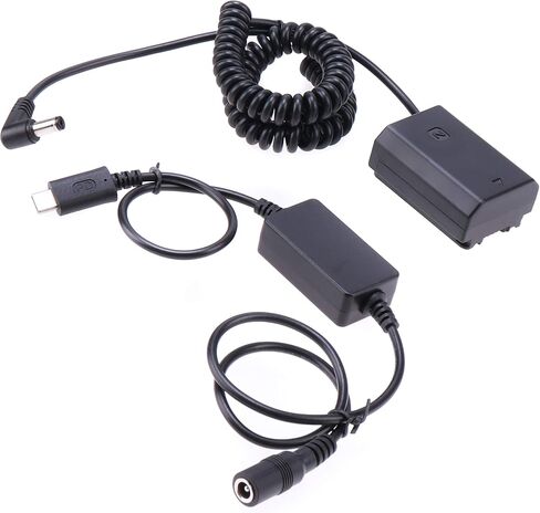 Fotga Power Bank USB Type-C كابل محول الطاقة + بطارية الدمية NP-FZ100 لسوني ZV-E1 FX3 FX30 ILME-FX30B A7RV A7RM5 A1 A7C A7III A7RIII A7SIII A7RIV A7IV A9 A9II A6600 A6700 DSLR كاميرا بدون مرآة in Saudi Arabia