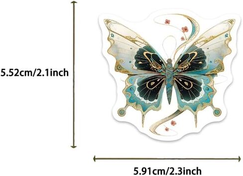 50Pcs Vintage Stickers for Water Bottle, Waterproof Vinyl Bird and Butterfly Sticker Decals for Laptop, Hydroflask, Cups, Suitcases, Skateboard, Phone, Notebooks, MacBook Anime Aesthetic Stickers in Kuwait