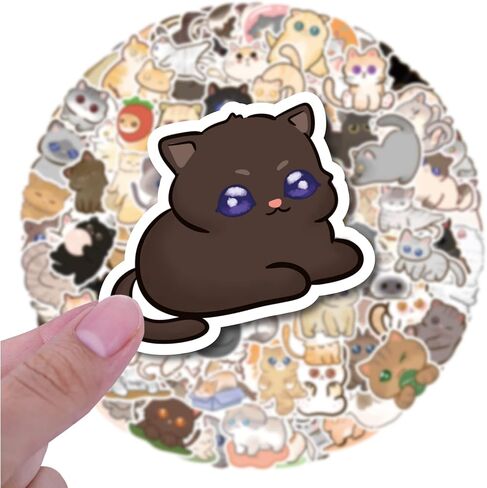 ملصقات انهستكس القطة اللطيفة| 120 عبوة | ملصقات كاواي فينيل مقاومة للماء لأجهزة الكمبيوتر المحمول، ممتص الصدمات، زجاجات المياه، الكمبيوتر، الهاتف، القبعة الصلبة، ملصقات السيارات والشارات للأطفال والمراهقين والبالغين لمكافأة مستلزمات الحفلات in Kuwait