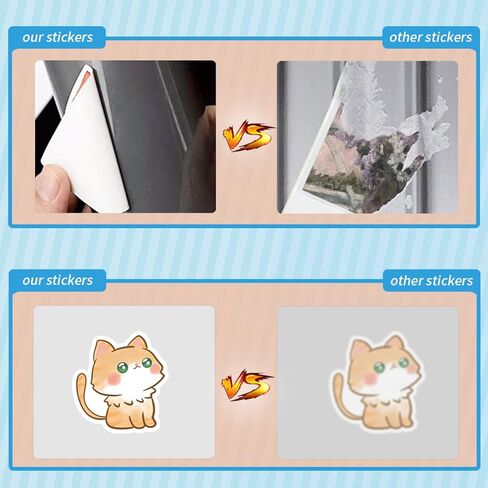 ملصقات انهستكس القطة اللطيفة| 120 عبوة | ملصقات كاواي فينيل مقاومة للماء لأجهزة الكمبيوتر المحمول، ممتص الصدمات، زجاجات المياه، الكمبيوتر، الهاتف، القبعة الصلبة، ملصقات السيارات والشارات للأطفال والمراهقين والبالغين لمكافأة مستلزمات الحفلات in Kuwait