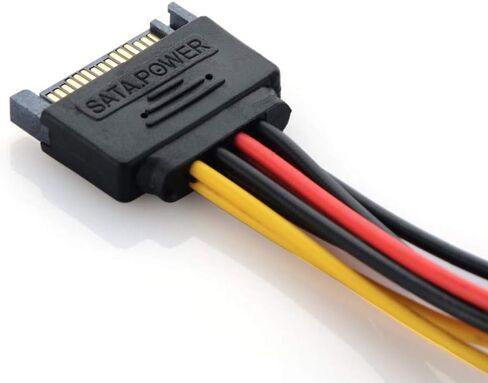 ANRANK SC1504AK SATA 15-Pin ذكر إلى مزدوج موليكس 4-Pin IDE HDD أنثى كابل محول الطاقة in Kuwait