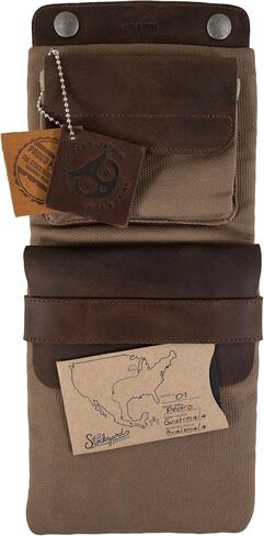 Hide & Drink, Vintage Sleeve Compatible with Magic Keyboard and Trackpad Handmade from Waxed Canvas and Full Grain Leather - Fatigue in Saudi Arabia
