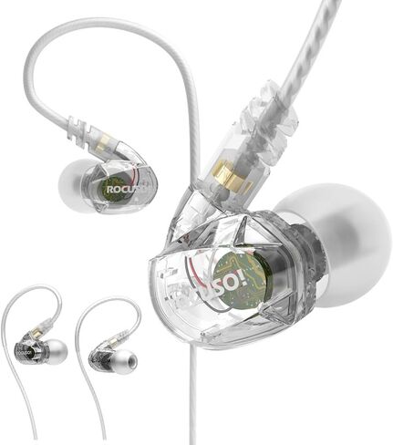 Noise-Isolating Musician's in Ear Monitor, Wired Over Ear Headphones with Microphone,Sport Earbuds for Running,Jogging,Gym,Compatible with iPhone, Cell Phones,Computers (Black) in Saudi Arabia