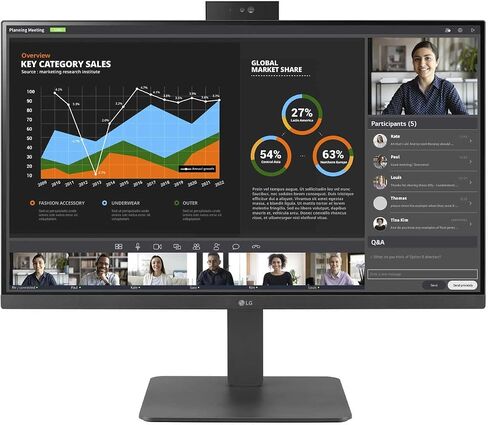 شاشات LG 27BR750C-C Full HD IPS مع كاميرا ويب مدمجة عالية الدقة - ضمان لمدة 3 سنوات in Saudi Arabia