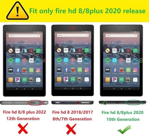 حافظة Boskin لهاتف F l R E8/8 Plus إصدار 2020 الجيل العاشر، غطاء مقاوم للصدمات شديد التحمل (أحمر 2020) in Kuwait