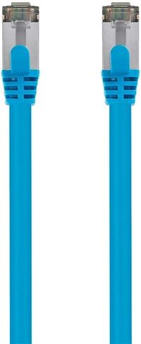 Monoprice Cat8 26AWG S/FTP Ethernet Network Cable - 25 Feet - Blue, 2GHz, 40Gbps, 3dB Headroom, Pure Bare Copper, PVC - Entegrade Series in Kuwait