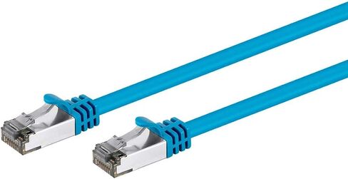 Monoprice Cat8 26AWG S/FTP Ethernet Network Cable - 25 Feet - Blue, 2GHz, 40Gbps, 3dB Headroom, Pure Bare Copper, PVC - Entegrade Series in Kuwait