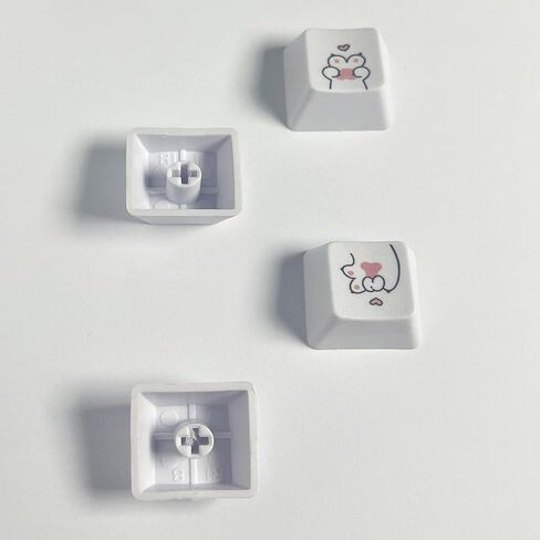 بريلا اغطية مفاتيح لطيفة للكيبورد الميكانيكية - ارتفاع R1 - مادة ABS - 4 قطع اغطية بديلة لمفاتيح الاسهم وجميع مفاتيح ار 1 بتصميم مخالب القطط مع اداة سحب اغطية مفاتيح مجانية in Kuwait