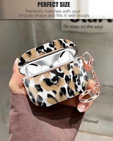ZEKICE Airpod Pro 2 Case Cute Airpod Pro 2nd Generation Cover Protective Shockproof Hard Cover Shell with Rose Gold Keychain Buds Case for Girl Women Men (Luxury Kawaii Doodle Dog) in Saudi Arabia
