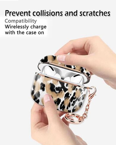 ZEKICE Airpod Pro 2 Case Cute Airpod Pro 2nd Generation Cover Protective Shockproof Hard Cover Shell with Rose Gold Keychain Buds Case for Girl Women Men (Luxury Kawaii Doodle Dog) in Saudi Arabia