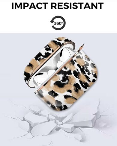 ZEKICE Airpod Pro 2 Case Cute Airpod Pro 2nd Generation Cover Protective Shockproof Hard Cover Shell with Rose Gold Keychain Buds Case for Girl Women Men (Luxury Kawaii Doodle Dog) in Saudi Arabia
