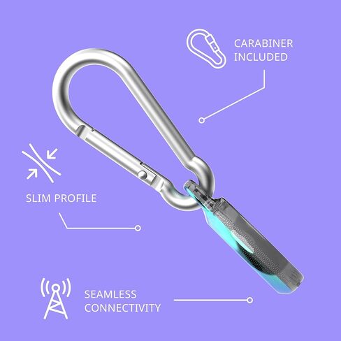 حافظة Tech21 Evo Shimmer AirTags مع حلقة تسلق. متوافق مع حزمة Apple AirTag المكونة من قطعتين. in Kuwait
