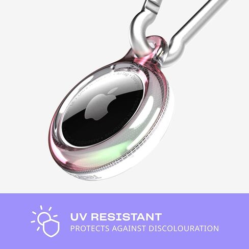 حافظة Tech21 Evo Shimmer AirTags مع حلقة تسلق. متوافق مع حزمة Apple AirTag المكونة من قطعتين. in Kuwait