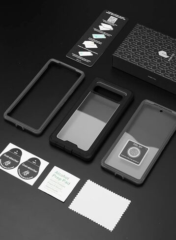 حافظة سلسلة Poetic Guardian لهاتف Google Pixel 7A 5G، [تم اختبار السقوط بدرجة ميل 20 قدمًا] واقي شاشة مدمج يعمل مع معرف بصمة الإصبع، غطاء متين هجين مقاوم للصدمات لكامل الجسم، أزرق/شفاف in Kuwait