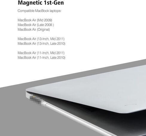 شاحن بديل صغير بقدرة 45 وات متوافق مع جهاز Mac Book Air 11 مقاس 13 بوصة (أواخر 2008 إلى منتصف 2011) موصل مغناطيسي من الجيل الأول على شكل L A1374 A1244 A1370 A1369 A1377 A1237 A1304 محول طاقة تيار متردد in Kuwait