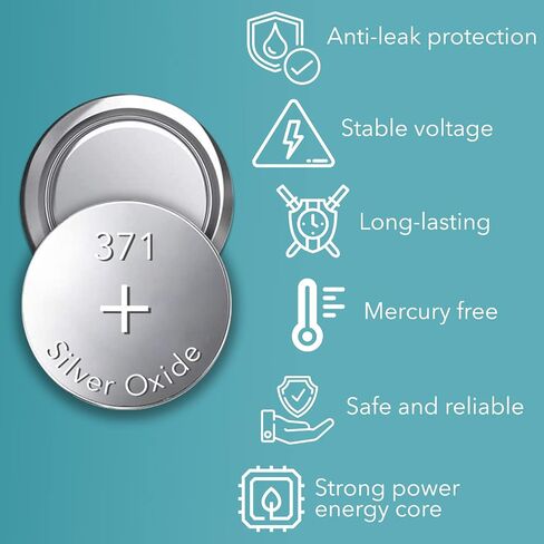 LOOPACELL 371/370 Silver Oxide Watch Battery (5 per Pack) in Kuwait