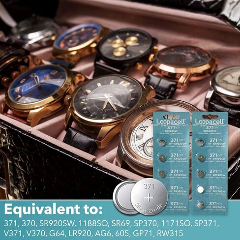 LOOPACELL 371/370 Silver Oxide Watch Battery (5 per Pack) in Kuwait