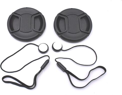 2 عبوة من غطاء عدسة 58 مم مع حارس للعدسات لكاميرا نيكون وكانون وسوني وغيرها من كاميرات DSLR (قرصة مركزية) in Kuwait