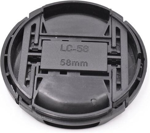 2 عبوة من غطاء عدسة 58 مم مع حارس للعدسات لكاميرا نيكون وكانون وسوني وغيرها من كاميرات DSLR (قرصة مركزية) in Kuwait