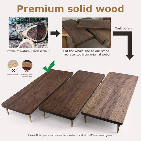 CRAFT KITTIES Wood Riser Monitor Stand with USB Ports Computer Stand w/Slot for Tablet & Cellphone Computer Riser w/Big Storage, Dual Monitor Riser for PC, Computer, Laptop, Printer in Kuwait