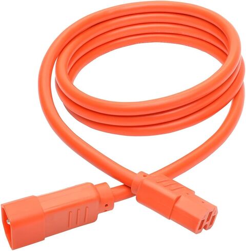 Tripp Lite Heavy Duty Computer Power Cord C14 to C15, 15A, 14 AWG, IEC-320-C14 to IEC-320-C15, 6 Feet / 1.83 Meters, (P018-006) in Kuwait
