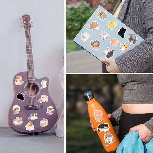 220Pcs Cat Stickers,Cute Cat Stickers for Kids Teens Girls,Vinyl Waterproof Kawaii Cat Stickers for Water Bottles Laptop,Bumper,Skateboard,Computer,Bicycle,Phone,Birthday Party in Kuwait