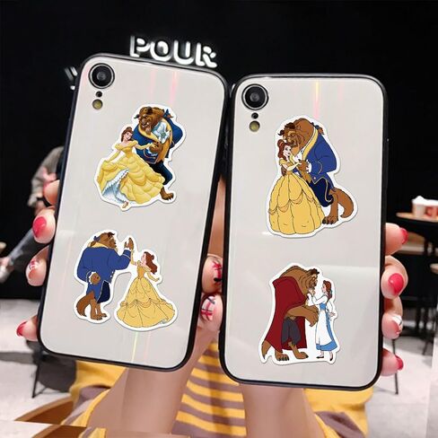Axlksia 100Pcs Beauty and the Beast Stickers, Cute Stickers for Water Bottles, Laptop, Kindle, Computer, Cars, Reusable Vinyl Stickers and Decals for Teens Gift, Stickers for Kids, Stickers for Adults in Kuwait