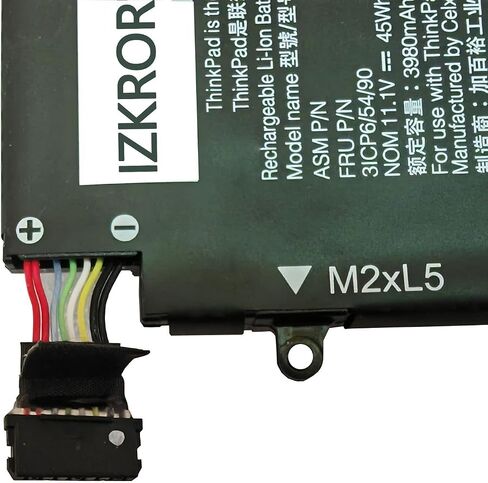 IZKROR L17C3P52 45Wh 4120mAh Battery Replacement for Lenovo ThinkPad L480 L490 L580 L590 L14 L15 L14 Gen 2 L15 Gen 2 Series SB10K97613 01AV466 SB10T83140 5B10W13897 L17L3P52 L17M3P53 L17M3P54 11.1V in Saudi Arabia