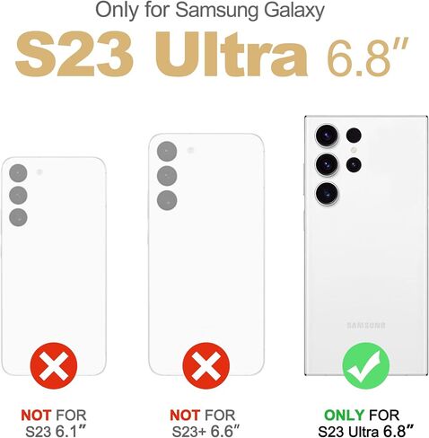 حافظة SURITCH لهاتف Samsung Galaxy S23 Ultra، [واقي شاشة مدمج] [حماية مزدوجة الطبقة] غطاء هاتف متين مقاوم للصدمات لهاتف Samsung S23 Ultra 6.8 بوصة - أرجواني نقي in Saudi Arabia
