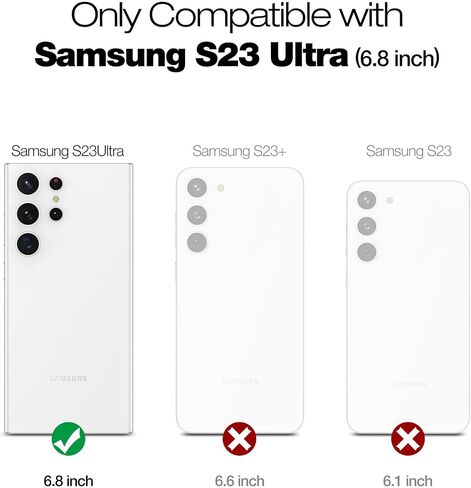 SURITCH for Samsung Galaxy S23 Ultra Case, [Built-in Screen Protector] [Dual-Layer Protection ] Full Protection Shockproof Rugged Bumper Phone Cover for Samsung S23 Ultra 6.8 Inch - Pure Purple in Kuwait