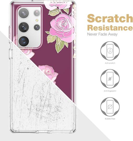 حافظة SURITCH لهاتف Samsung Galaxy S23 Ultra، [واقي شاشة مدمج] [حماية مزدوجة الطبقة] غطاء هاتف متين مقاوم للصدمات لهاتف Samsung S23 Ultra 6.8 بوصة - أرجواني نقي in Saudi Arabia