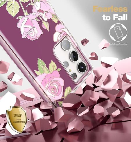 حافظة SURITCH لهاتف Samsung Galaxy S23 Ultra، [واقي شاشة مدمج] [حماية مزدوجة الطبقة] غطاء هاتف متين مقاوم للصدمات لهاتف Samsung S23 Ultra 6.8 بوصة - أرجواني نقي in Saudi Arabia