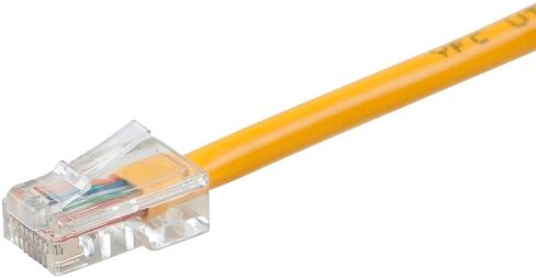 Monoprice Cat6 Ethernet Patch Cable - 5 Feet - Yellow, RJ45, Stranded, 550Mhz, UTP, Pure Bare Copper Wire, 24AWG - Zeroboot Series in Kuwait
