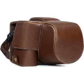 MegaGear Sony Cyber-Shot DSC-RX10 IV, DSC-RX10 III Ever Ready Leather Camera Case and Strap, with Battery Access - Light Brown - MG762