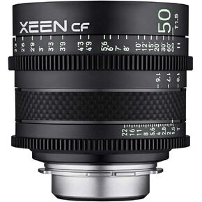 عدسة سينما ROKINON XEEN Cf 50mm T1.5 Pro مع بناء ألياف الكربون وعلامات مضيئة لكاميرا Canon EF in Kuwait