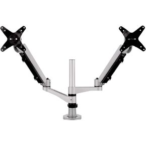 ViewSonic LCD-DMA-001 Monitor Desk Mounting Arm for 2 Monitors up to 24 Inches Each, VESA Compatible, Full Ergonomic Adjustability, 2-in-1 Mounting Base, and Built-in Cable Management