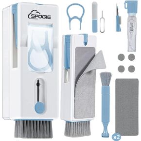 11-in-1 Keyboard Cleaning Kit, Laptop Cleaning Kit Keyboard Brush Cleaner Electronics Cleaner for Cell Phone/Earbuds/Camera Lens/Computer with Multifunctional Cleaning Tool Blue