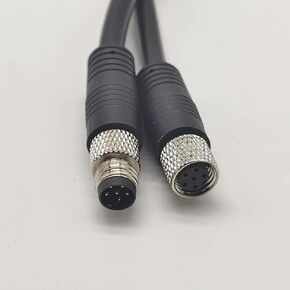 FOWIUNYE M8 6 Pins Male to Female Connector Cable, A Code Straight Molding Cable Female to Male Aviation Sensor Electrical PVC Shielded Cable 30V 1.5A AC/DC Industrial Molded Cable 0.5M AWG22 in Kuwait