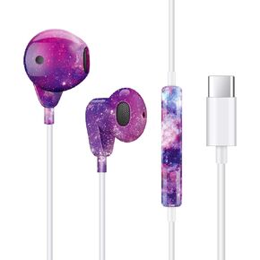 Coolden for Type-C in-Ear Earbuds with Microphone Volume Control&Support Call HiFi Stereo USB C Headphones, Wired Earphones Compatible with Samsung Galaxy Z Flip 4/ Z Flip 3/ Z Flip 5, Colorful in Kuwait