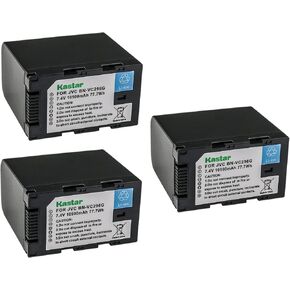 Kastar BN-VC296G استبدال بطارية ليثيوم أيون 7.4 فولت 10500 مللي أمبير في الساعة لـ JVC Connected CAM GY-HC500E GY-HC500U، JVC GY-HC500SPC كاميرا فيديو متصلة 4K، كاميرا فيديو JVC GY-HC 550 GY-HC 550E in Kuwait