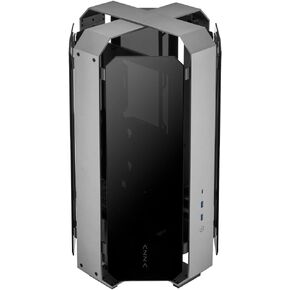 حافظة AZZA Opus 809 ATX - اتجاه مزدوج - ألومنيوم مطحون باستخدام الحاسب الآلي - زجاج مقوى من 4 جوانب