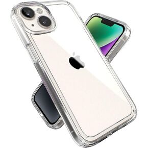 حافظة Speck Clear iPhone 14 & iPhone 13 - حماية من السقوط، مقاومة للخدش ومضادة للأصفر، حافظة مزدوجة الطبقات لهاتف iPhone 14 وiPhone 13 لطراز 6.1 بوصة - GemShell in Kuwait