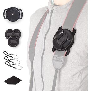 Camera Lens Cap Buckle Anti-Lost Holder Keeper Kits Lens Cap Holder Strap Holder Anti-Loss len Leash Included (72mm-77mm) in Saudi Arabia